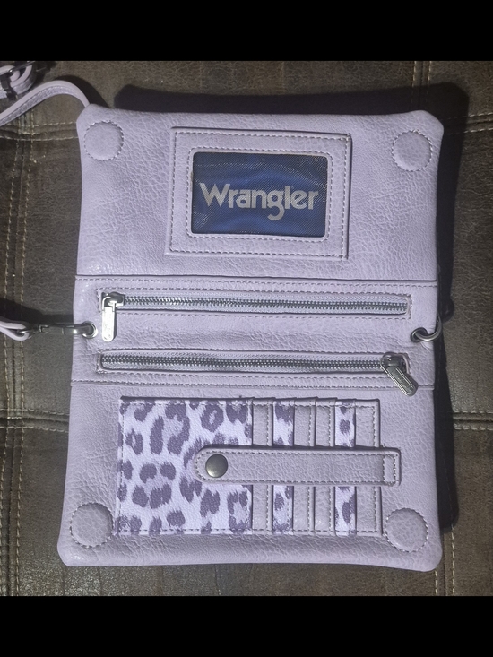 Wrangler Handbags - Wrangler Lavender Cheetah Crossbody Wallet Bag